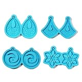 Schmuckformen aus Kunstharz, rund, Tropfenform, Kunstharz, Ohrringformen für Valentinstag, Schmuck, Anhänger