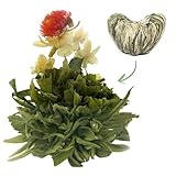 Tee Blumen Gold Ingot TEA CAA 1 Stück 6g | Grüne Teeblätter | Jasminblüten | Europäische Kriechblume | Green Tea | Flower Tea | Green Tea Flowers | Ideal für Teeliebhaber