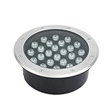 ASerZenith LED-Untergrundleuchte, IP67, 18 W, wasserdicht, Bodeneinbauleuchte, Landschaftsstrahler, 7 Farben