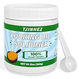 Kochöl Verfestiger Pulver 340g, 100% Pflanzenbasierter Ölfestiger zur Speiseöl, Ölbindemittel, Umweltfreundliche Entsorgung von Altöl, Geeignet für Küchen und Restauranthandling, Oil Solidifier