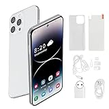 Unlocked 4G Android Phablet, I14 ProMax 6 7 Zoll Punch-Hole-Bildschirm Handy 4GB RAM 128 ROM 4000mAh Unlocked Handy für 12 100-240V Weißer EU-Stecker Pro Max Zoll mit Akku