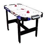 Carromco Airhockeytisch CROSSCHECK-XT | Air hockey Spieltisch mit belüftetem Spielfeld, Hochglanzspielfeld, inklusive Pusher und Pucks, 79 x 122 x 61 cm