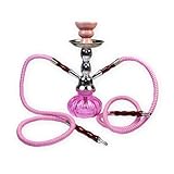 Budawi® Shisha klein 2 Schlauch 25cm in pink inkl. Kohlenzange Mini-Shisha