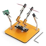 Magnetische helfende Hände Lötstation mit 10 x 10 cm stabiler Basis, 4 flexiblen Armen Löthilfe– 360° drehbares und verstellbares multifunktionales Werkzeug Dritte Hand