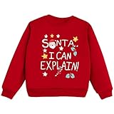 Generisch Weihnachten Kleinkind Mädchen Jungen Sweatshirt Mädchen Kinder Casual Lose Aktive Volle Ärmel Sweatshirts Brief Drucken Teen Crop Tops (Blue, 6-7 Years)