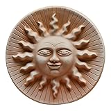 Deko Sonnenuhr Meridiana aus italienischem Terrakotta frostfest und witterungsbeständig QUALITÄTSWARE (Wandbild Sole Righe 31cm)