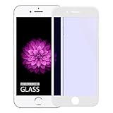 doupi FullCover Panzerfolie für iPhone 6 Plus / 6S Plus (5,5 Zoll), Preimium 9H Hartglas HD Displayschutz Anti Kratzer Glas Schutzfolie, weiß
