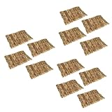 12 Stk Grasmatte für Kaninchenkäfig Meerschweinchen-Grasmatte Hasengrasmatte Hamster Spielzeug Netz Nest für kleine Haustiere kauen Bettwäsche Haustierbett Heu Strohmatte Hölzern