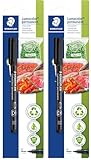 STAEDTLER Universalstift für die Küche Lumocolor permanent pen, zur Beschriftung von Gefrierbeuteln, Vorratsgläsern und vielem mehr, wasserfest, für fast alle Oberflächen, schwarz, 317-9 BK-1