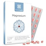 Healthspan Magnesium 375 mg | Zusatz von Vitamin C & Vitamin B Komplex | Fördert Immungesundheit | Unterstützt Knochen, Zähne, Muskeln und Nervensystem | Vegan | 90 Tabletten