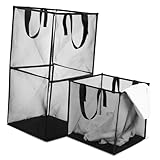 Ipetboom 2 Stück Faltbarer Wäschekorb Große Wäschetonne mit Robusten Griffen Leichter Schmutzwäschebehälter für Schlafzimmer Bad Reise und Einfache Organisation Großer Wäschemengen