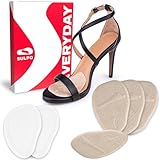 SULPO Ballenpolster Einlegesohlen Set für Damen Absatzschuhe | Extra Weiche Silikon Gelkissen Einlagen mit Velours | Dünne & Leichte Gel Einsätze für High Heels Stöckelschuhe