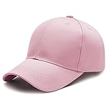 Breampot Baseball Cap Herren Damen Unisex Kappe Verstellbar Baseboard Baseballkappe Mütze Outdoor Baseballkappe (Rosa)