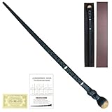 FemKey Luxus Zauberstab, Requisiten Wizarding World Harz Zauberstab Mad Eye Moody Kostüm Zubehör mit Zauberspruch Karte und Fahrkarte, für Hexen und Magier, 39.5cm 121.5g