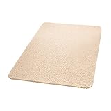 Dioche rutschfeste Duschmatte, 61 X 40,6 cm, PVC-Luffa-Badematte – Schnell Trocknend, Pflegeleicht, Bequem und Geruchsfrei, Ideal für Badezimmer, Schlafzimmer, Küche (Beige)