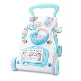 Youyijia Baby Spiel und Laufwagen Multifunktionale Lauflernwagen mit Regulierbarer Geschwindigkeit Musikspielzeug und Abnehmbarem Spielboard Baby Walker für Kinder von 6-36 Monaten (ohne Wassertank)