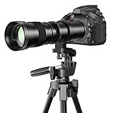 Lightdow 420-800mm f/8.3-16 Teleobjektiv für Canon EF Objektiv, Manuelles Teleobjektiv-Zoom Objektiv mit T-Ring für Canon EOS Rebel SL2 SL1 T8i T7 T6 850D 800D 4000D 2000D 90D 80D 77D 70D 5D 6D DSLR