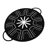 BESPORTBLE Silikon Spritzschutz für Pfannen Hitzebeständig mit Ergonomischem Griff rutschfest Stabiler Spritzschutz für Sicheres Kochen und Fettfilter Küchenzubehör