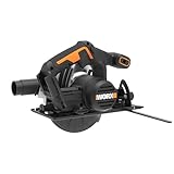 WORX WX526.9 Akku-Kreissäge 20V – 165mm Sägeblatt – 0-50° Neigungswinkel werkzeuglose Einstellung – 55mm max. Schnitt (90°) – kompaktes Design – Absaug-Adapter – ohne Akku & Ladegerät