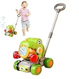 Huayeex Kinder Rasenmäher Spielzeug Mit Blasenfunktion | Bubble Blower Für Draußen | Spaß Blasgerät für Mädchen ab 3 Jahren Kindergarten Zuhause Reisespielzeug