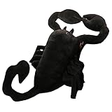 TOYANDONA Simulierte Skorpionspielzeug Stofftier - lustige ausgestopfte Tiere gruselige Kuscheltiere Kindergeschenke Stofftiere Plüsch Schwarz