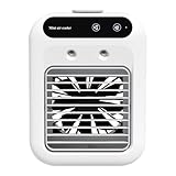 Ahuuen Ventilator-Klimagerät - Luftkühler Mit Befeuchtungsfunktion Fürs Schlafzimmer,Leiser Tragbarer Klimaventilator Mit 2 Geschwindigkeitsstufen Für Wohnheim Schlafzimmer Kinderzimmer Reise Camping