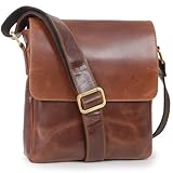 Bucklestone - Reise Umhängetasche Herren aus Leder - Kleine Tasche/Messenger Bag mit Verstellbarem Schultergurt - Dublin - Braun