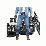 YXYMOTEFLY Unisex-Motorradhose Reinforce Biker Jeans Geeignet for Reitsport, Radfahren, Abenteuersport(X-Small/26)