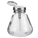 ARTIBETTER Präzise Hydraulik Pumpflasche aus Durchsichtigem Glas 180 ml mit Messskala Nachfüllbar für Nagellackentferner für Täglichen Gebrauch Salon