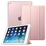 Fintie Hülle für iPad Air 2 (2014 Modell) / iPad Air (2013 Modell) - Ultradünne Superleicht Schutzhülle mit Transparenter Rückseite Abdeckung mit Auto Schlaf/Wach Funktion, Roségold