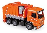 Lena 02168 - Starke Riesen Müllwagen Mercedes Benz Arocs, orange, ca. 74 cm, Müllfahrzeug mit 3 Achsen, großes Spielfahrzeug für Kinder ab 3 Jahre