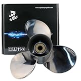 Boatman Boots-Propeller aus Edelstahl, 9 1/4 x 10, passend für Suzuki Außenbordmotor DT DF 9,9 PS 15 PS 20 PS 10 Spline OEM SS9-1400-010