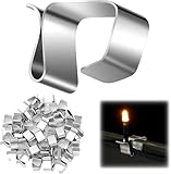 50 Stück Dachrinnenhaken für Lichterketten,Mini Dachrinnenhaken Lichterkette,Edelstahl Weihnachtslicht Clips,Metall Weihnachtslichter Dachrinnenhaken,Dachrinnenhaken für Küche Bad Garten