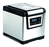 Maxxo SV 06 Professioneller Sous-Vide Kocher 6l zum Vakuumgaren bei niedrigen Temperaturen (25-85 °C) Sousvide Ofen Leistung 1200W Edelstahl schwarz Touchscreen