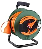 Electraline Kabeltrommel für Gärten , Grün, grün, 20866138FG, 30 M
