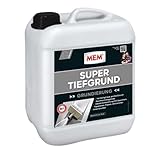 MEM Super Tiefgrund, Für saugende und nichtsaugende Untergründe, Innen und außen anwendbar, Einfache Anwendung, Lösemittelfrei, 5 l, Milchig-weiß