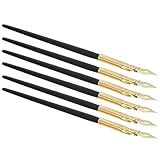 Healeved 6 Stück Kalligrafiefedern aus Metall für Fließenden Tintenfluss Ergonomische Schreibfedern für Skizzieren Malen und Englische Kalligrafie