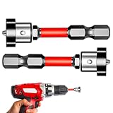 Rutschfeste und stoßfeste Bohrer, magnetischer Schraubendreher-Bits, 2 Schraubendreherwerkzeuge, multifunktionales magnetisches Bohrwerkzeug, tragbar, rutschfest, hohe Lebensdauer