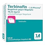 Terbinafin – 1 A Pharma® | 1. Nagellack gegen Nagelpilz| 6,6 ml | Bekämpft den Nagelpilz* gezielt | Trocknet in 30 Sekunden
