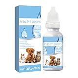 1 x Augentropfen für Haustiere, Gel-Augentropfen, effektiver Augenreiniger, Augentropfen, verbessert die Klarheit, lindert rote Augen und Allergien, 12 ml, Haustierbedarf für kleine Hunde (Himmelblau,