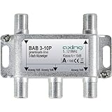 Axing BAB 3-10P 3-fach Abzweiger 10dB Kabelfernsehen CATV Multimedia DVB-T2 Klasse A+, 10dB, 5-1218 MHz metall