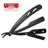 EIHI 1 Satz Rasiermesser Set,Professionelle Rasiermesser Mit Wechselklinge Für Männer +10 Rasiermesser Klingen,Geschenk für Papa(Schwarz)