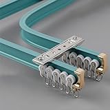 Flexible Gardinenstange aus Aluminium, für Erkerfenster, Duschvorhangstange, leicht zu biegen, für individuelle Formen, gerade und gebogene Optionen erhältlich