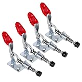 sdhiiolp 4 Stück Schnellspanner Kniehebelspanner Set Kniehebelklemme Klemmhebel 301 AM Haltekapazität Hub Push Pull Action Handwerkzeug Schnellspannwerkzeug für Maschinenbetrieb Zimmerei Schweißen