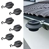 BURI Anthrazit Dachrinnen Solarleuchten Wandleuchten Wegeleuchten Außenlampe LED Solarleuchten IP44 für Dekor Zaun Straße Garten Terrasse Dachrinne Regenrinne (6)