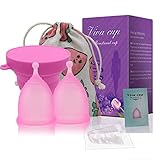 Menstruationstasse Aomiduo Menstrual cup mehrwegbecher menstruationstasse aus medizinischem Silikon-Größe L (Gross) und L (Gross) enthalten(Presented Storage Cup) geeignet für Frauen nach der Geburt
