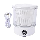 CHICIRIS Tragbare Waschmaschine, Kabellose Wiederaufladbare 3-Liter-Unterwäschewaschmaschine, 16.000 U/min, Typ C, 25 Anwendungen Pro Ladung für Babykleidungssocken