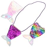 FOMIYES 3 Stück Geldbörsen Meerjungfrau Pailletten Glitzer Taschen mit Reißverschluss für Mädchen Geburtstags Mitgebsel in