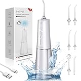 Wasserflosser für Zähne kabellos: Oral Irrigator mit 5 Modi, 300ML Wassertank IPX7