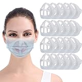 3D-Maskenhalterung, 20 Stück Silikon-Innenstützrahmen, Innenhalterung, Kunststoff-Einsatz, Unterstützung für Nasenatmung reibungslos